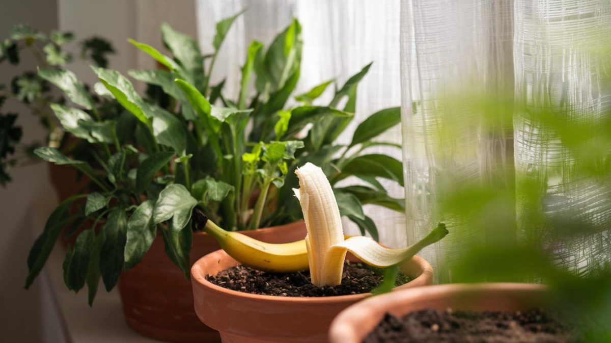 Si vous chérissez vos plantes d'intérieur, voici comment une simple peau de banane peut révolutionner leur santé